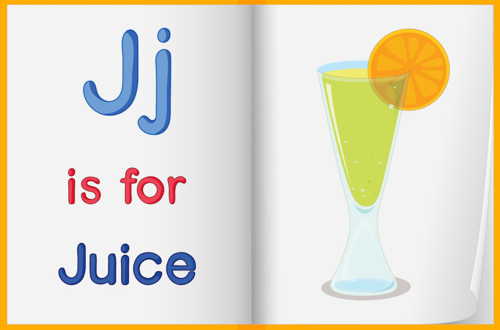 Children learning the sound of the English letter J through a fun and colourful video