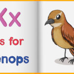 Children learning the sound of the English letter X through a fun and colourful video